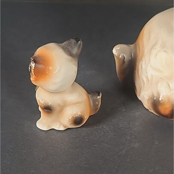 Vintage Arnart Calico Mother Cat with 2 Baby Kittens on Chains Ceramic Japan - Picture 6 of 11